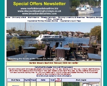 February 2020 Newsletter screenshot